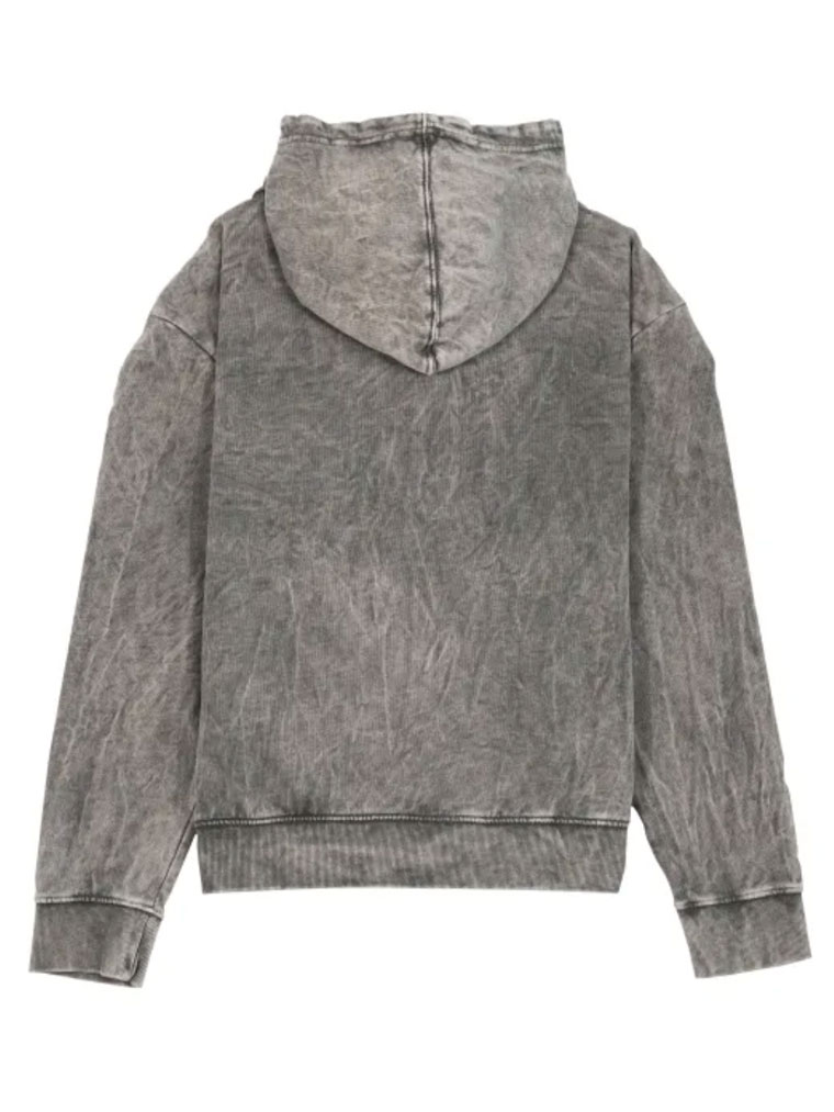 hoodie lavada a la piedra gris